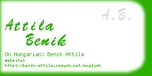 attila benik business card